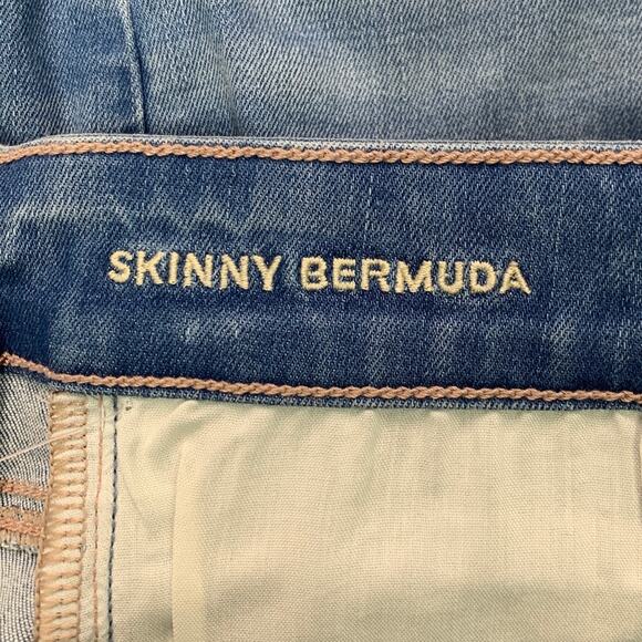 New American Eagle Womens Size 4 Next Level Stretch Skinny Bermuda Denim Shorts - Picture 6 of 7